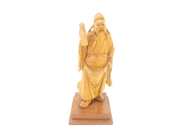JAPANESE COLLECTIBLE / WOOD CARVING / FIGURE / ORNAMENT